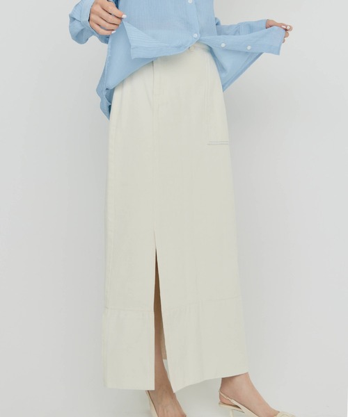 【最終価格】美品❣️soor ploom デニム　2y BLUE×PALANG デニムスカート 「ZOZOTOWN限定カラー」SLIT LONG