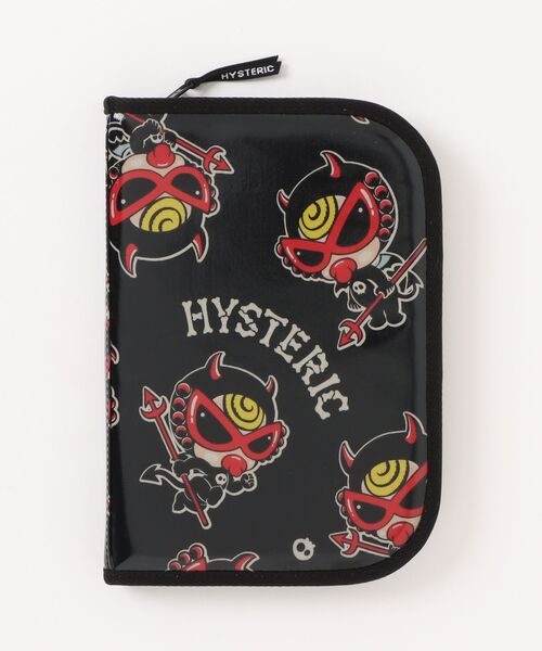 ヒステリックミニ　DEVILKIN総柄 PVCマルチケース　母子手帳ケース HYSTERIC MINI（ヒステリックミニ） DEVILKIN総柄 PVC マルチケース