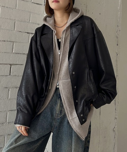 PAGEBOY（ページボーイ） ブルゾン アウター ライトフェイクレザー