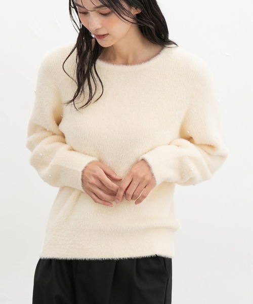 「Honeys」 「GLACIER」長袖ニット L ブラック レディース_画像4