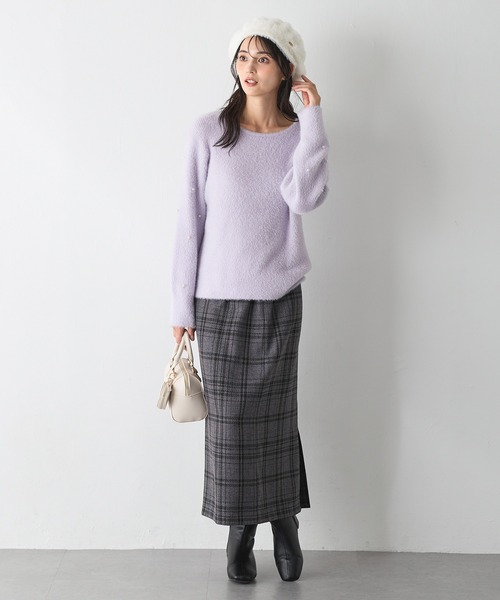 「Honeys」 「GLACIER」長袖ニット L ブラック レディース_画像7