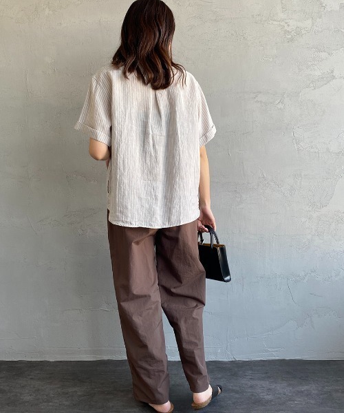 DANTON ダントン　コットン　グレーシャツ　半袖　38男女兼用 Danton 「DANTON」 半袖シャツ 38 グレー レディース : ZOZOTOWN