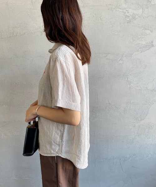 よ*ぴ様 DANTON ダントン ワークシャツ 半袖シャツ レディース グレー未 Danton 「DANTON」 半袖シャツ 38 グレー レディース : ZOZOTOWN