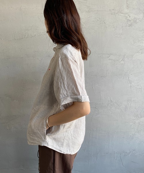Danton 「DANTON」 半袖シャツ 38 グレー レディース : ZOZOTOWN