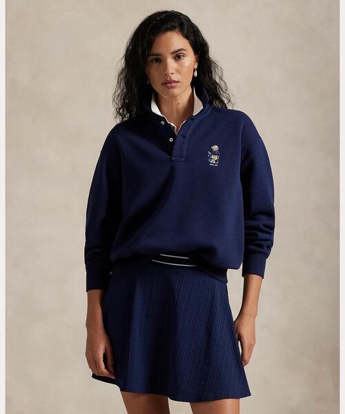 ポロシャツ ポロ Polo ベア フリース ロングスリーブ ポロシャツ レディース