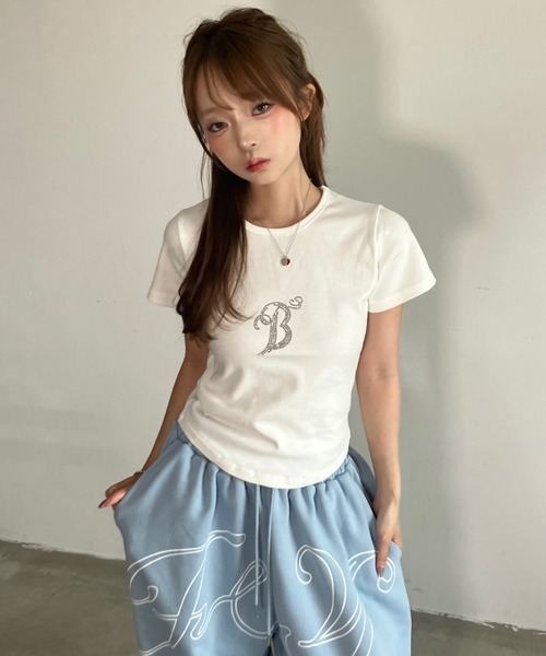 アンダーカバー レース 半袖 シャツ カットソー カレッジロゴ プリント オーバーサイズ 半袖 Tシャツ[品番