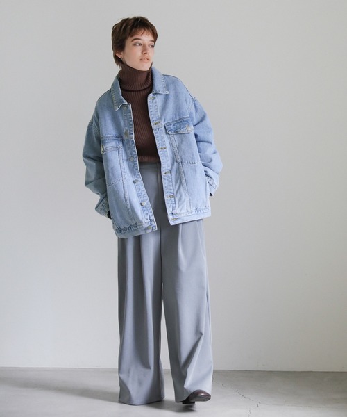 「select MOCA」 デニムジャケット LARGE ブラック レディース