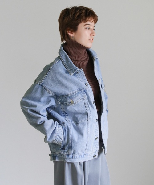 「select MOCA」 デニムジャケット LARGE ブラック レディース