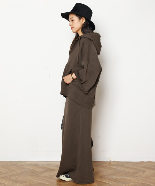 AP STUDIO tシャツ ウールミックスハーフジップフーディ レディース