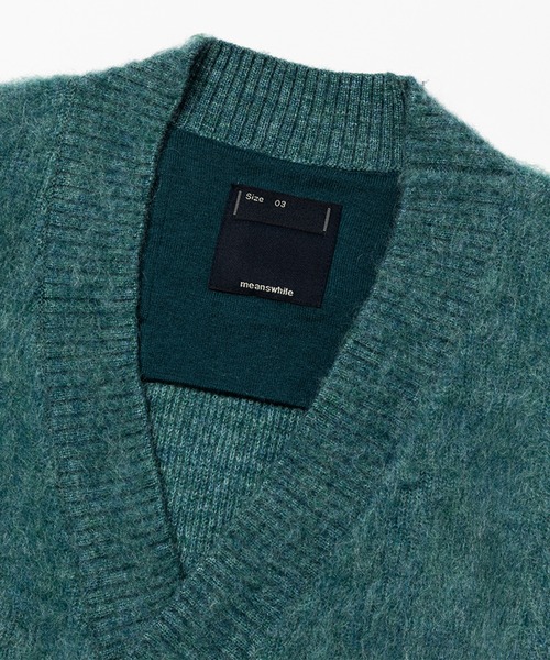 meanswhile（ミーンズワイル） カーディガン Mohair Double Knit