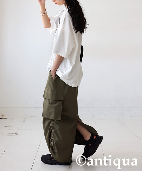 「antiqua」 半袖Tシャツ ONESIZE ブラック レディース_画像8