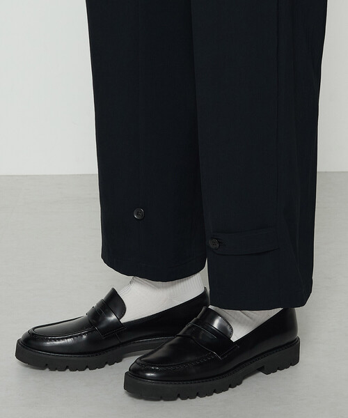 ワイドパンツ パンツ トリアセビンテージツイル パンツ レディースの画像