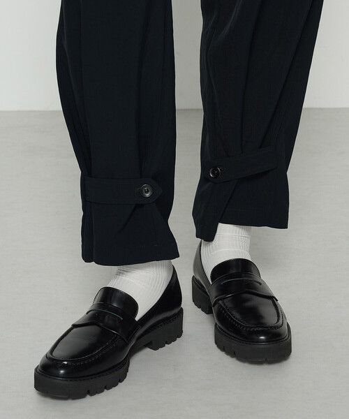 ワイドパンツ パンツ トリアセビンテージツイル パンツ レディースの画像