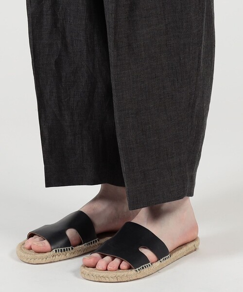 パンツ HAVERSACK ATTIRE リネン ワイドテーパード サロペットパンツ メンズの画像