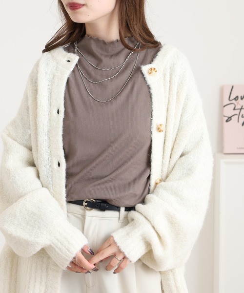 myke tシャツ 起毛リブ プチハイネックロンT レディース : ZOZOTOWN