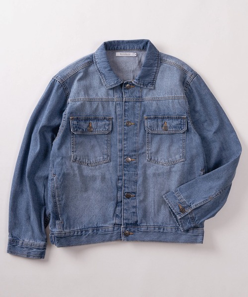 デニムジャケット gジャン 「83」ヴィンテージライク ウォッシュ加工