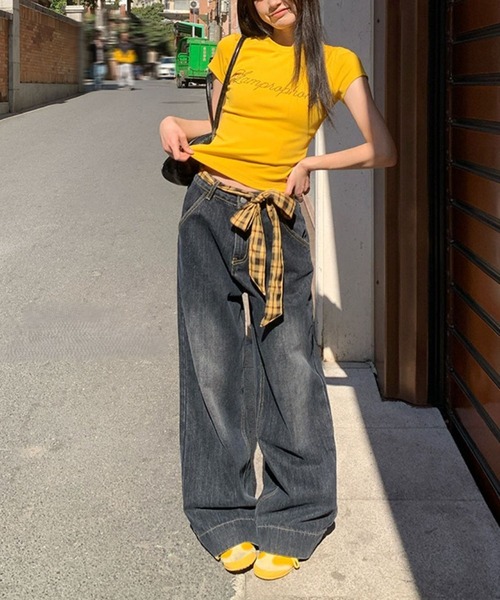 shyam inspiration ワイドパンツ ジーンズ デニム デニムパンツ
