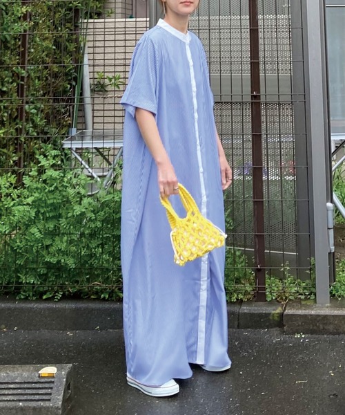 「CORNERS」 半袖ワンピース M ブラック レディース_画像8