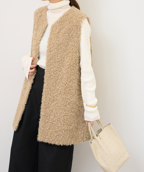 美品JOURNAL STANDARD relume ボアベスト　ブラウン　今期 美品JOURNAL STANDARD relume ボアベスト ブラウン 今期 JOURNAL