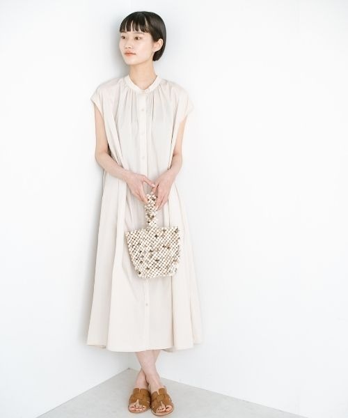 「ANNA LUNA」 ノースリーブワンピース MEDIUM ベージュ レディース_画像2