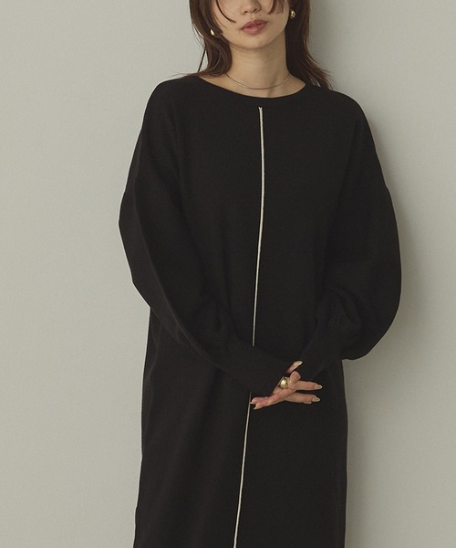 hunch（ハンチ） ワンピース 「静電気防止」やわもちヤーン ぽわん袖