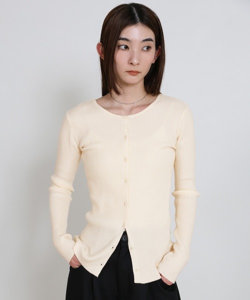 select MOCA（セレクトモカ） カーディガン 2WAYクルーネックリブ