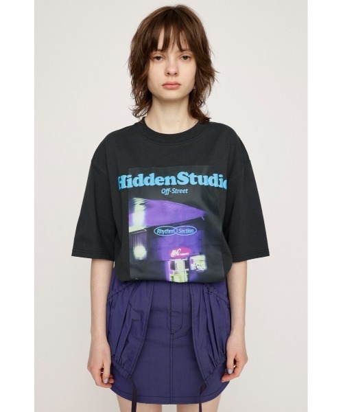 「SLY」 半袖Tシャツ FREE ライトブラック レディース_画像2