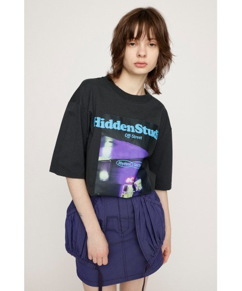 「SLY」 半袖Tシャツ FREE ライトブラック レディース_画像5
