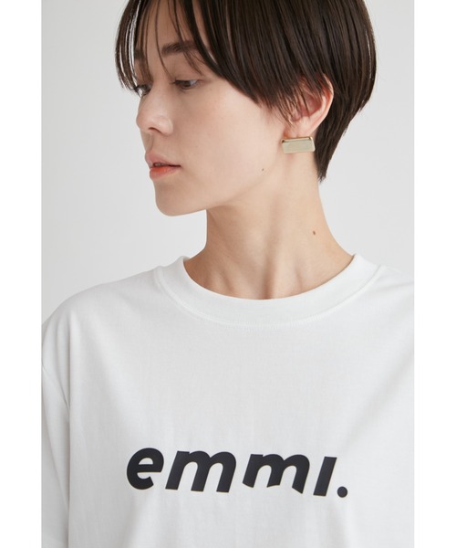 「emmi」 半袖Tシャツ FREE チャコールグレー レディース_画像3