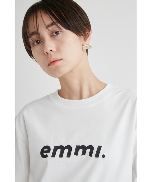 「emmi」 半袖Tシャツ FREE チャコールグレー レディース_画像4