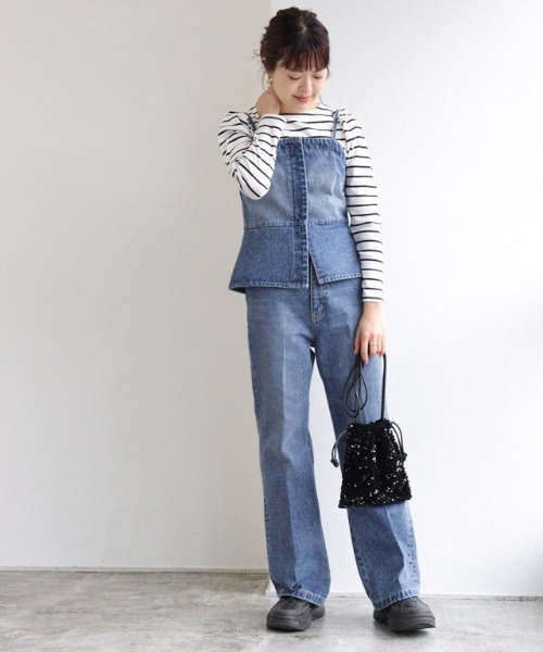 「Pierrot」 キャミソールブラウス L サックスブルー レディース_画像7