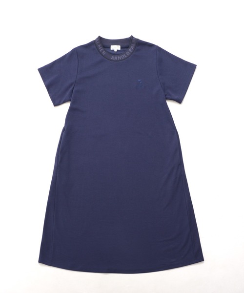「Arnold Palmer」 半袖ワンピース L ネイビー レディース_画像5