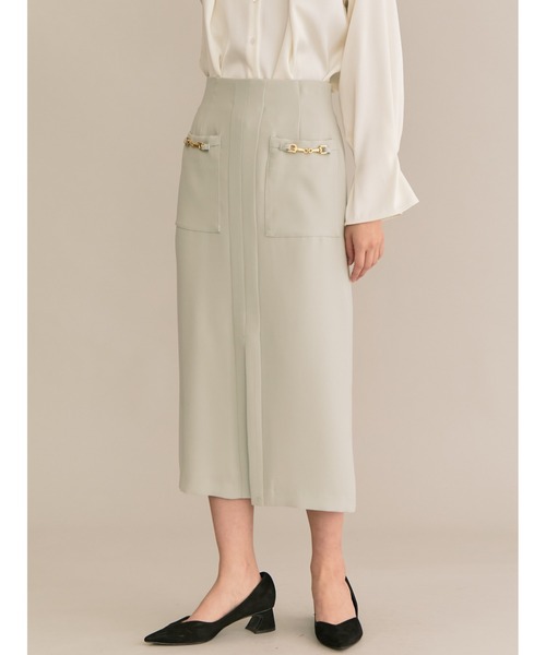 「TONAL」 ロングスカート 36 ベージュ レディース_画像8