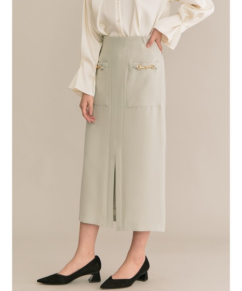 「TONAL」 ロングスカート 36 ベージュ レディース_画像9