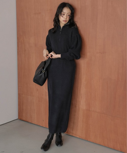 ワンピース ハーフジップニットワンピース : ZOZOTOWN Yahoo!店 - 通販