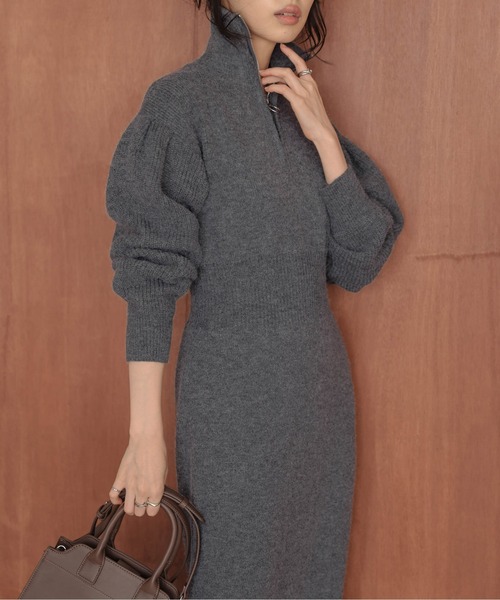 ワンピース ハーフジップニットワンピース : ZOZOTOWN Yahoo!店 - 通販
