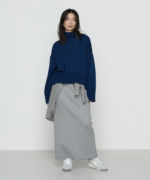 COMME CA Wardrobe スカート レーヨンミックスダンボール ナロー