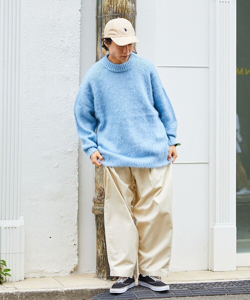 「FREAK'S STORE」 長袖ニット SMALL オリーブ メンズ_画像2