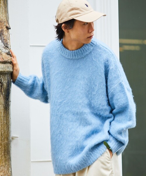 「FREAK'S STORE」 長袖ニット SMALL オリーブ メンズ_画像4