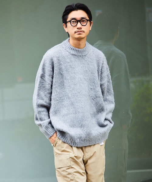 「FREAK'S STORE」 長袖ニット SMALL オリーブ メンズ_画像7