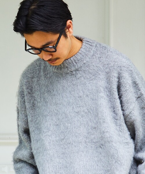 「FREAK'S STORE」 長袖ニット SMALL オリーブ メンズ_画像8