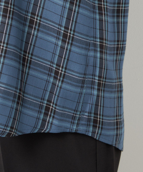 「A/C DESIGN BY ALPHA CUBIC」 長袖シャツ 13号 ブルー レディース_画像7