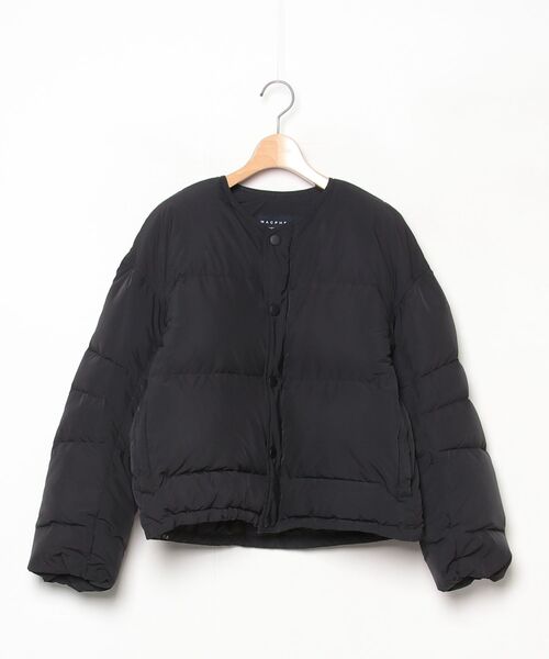 未使用級【MACPHEE】 マカフィー （36） シームレスダウンジャケット 黒 MACPHEE（マカフィー） ダウンジャケット 36 ブラック レディース
