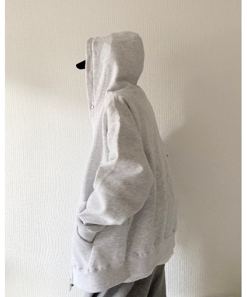 「YACA」 ジップアップパーカー FREE グレー レディース_画像5