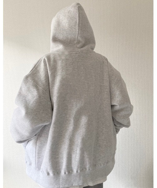 「YACA」 ジップアップパーカー FREE グレー レディース_画像7