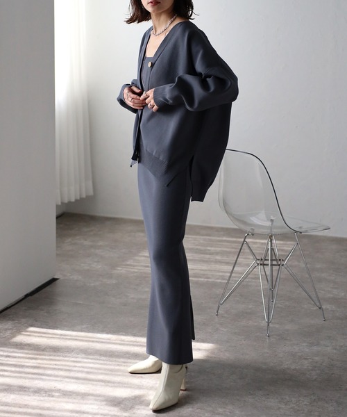 「Bonjour Sagan」 セットアップ M チャコールグレー レディース_画像8