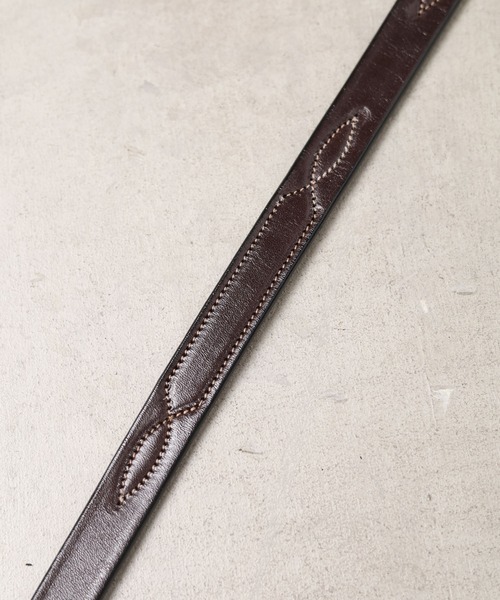 「TORY LEATHER」 ベルト 30inch ブラック メンズ_画像3