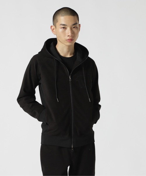 1PIU1UGUALE3 RELAX ジップアップパーカー LARGE ブラック メンズ