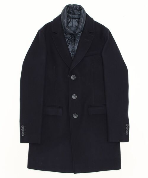 〔美品〕HERNO（ヘルノ）チェスターコートネイビー44 HERNO（ヘルノ） チェスターコート 44 ダークブルー メンズ : ZOZOTOWN