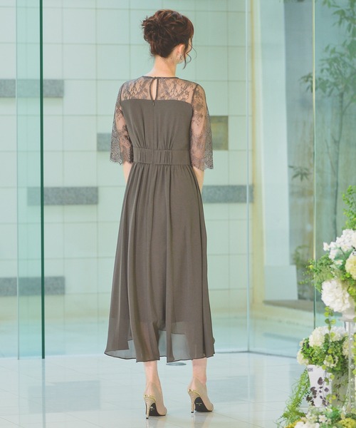 「Kana」 7分袖ワンピース M ネイビー レディース_画像9